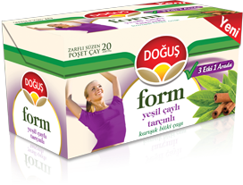 Doğuş Form Çayı Yeşil Çaylı Tarçınlı KLutuda 20 Adet*2 Gr
